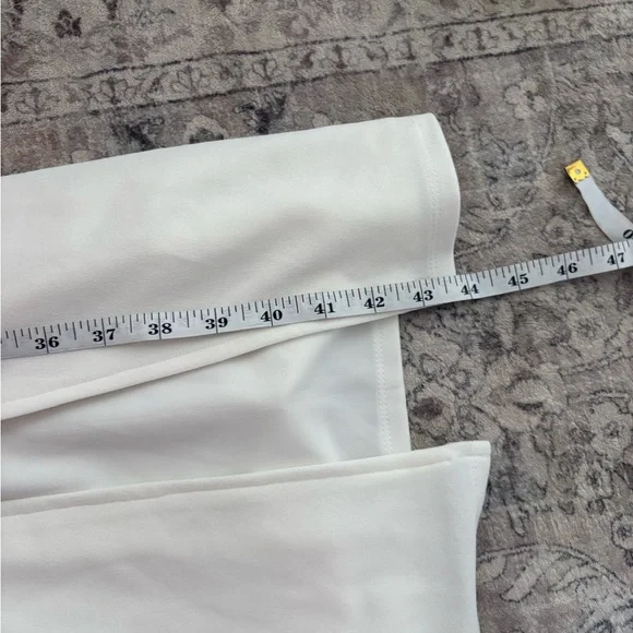 Lulus Romantic Celebration White Tie-Strap Bodycon Midi Dress Size medium Bridal - Picture 7 of 10